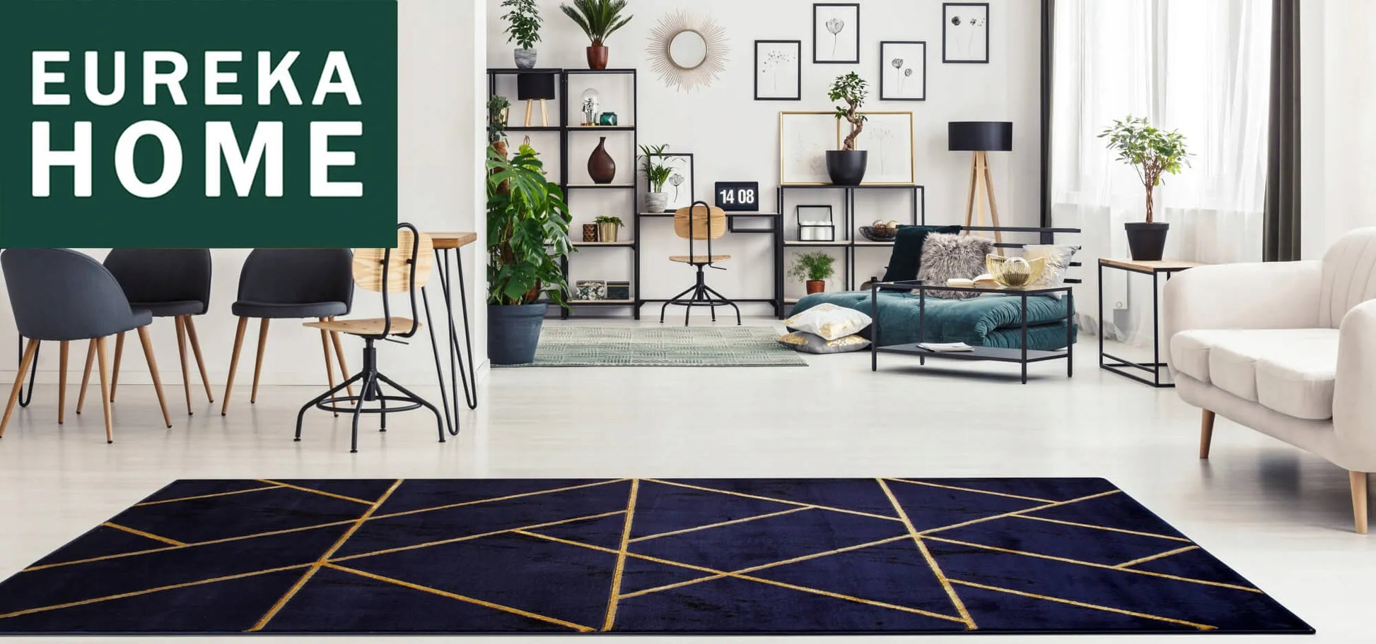 Minkštas modernus stilingas LOFT kilimas svetainei ir miegamajam 100x150