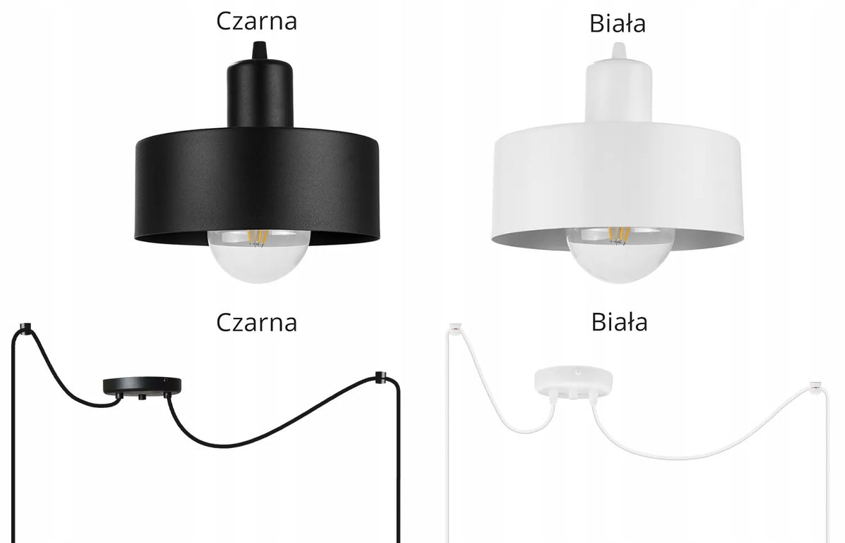 MODERNI KABAMOJI LUBŲ LAMPA „SPIDER“ – JUODA, BALTA, 2 ŠVIESOS ŠALTINIAI, „GLAMOUR“ / LOFT