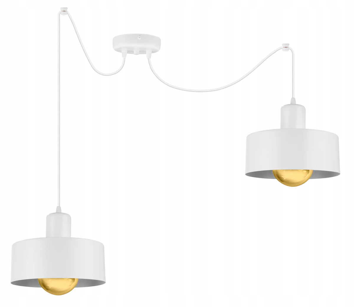 MODERNI KABAMOJI LUBŲ LAMPA „SPIDER“ – JUODA, BALTA, 2 ŠVIESOS ŠALTINIAI, „GLAMOUR“ / LOFT
