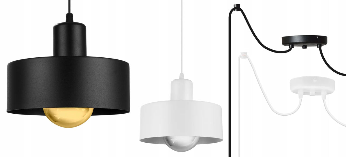 MODERNI KABAMOJI LUBŲ LAMPA „SPIDER“ – JUODA, BALTA, 2 ŠVIESOS ŠALTINIAI, „GLAMOUR“ / LOFT