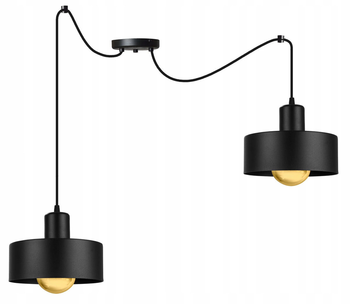 MODERNI KABAMOJI LUBŲ LAMPA „SPIDER“ – JUODA, BALTA, 2 ŠVIESOS ŠALTINIAI, „GLAMOUR“ / LOFT