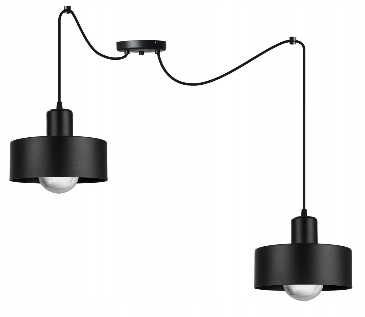 MODERNI KABAMOJI LUBŲ LAMPA „SPIDER“ – JUODA, BALTA, 2 ŠVIESOS ŠALTINIAI, „GLAMOUR“ / LOFT