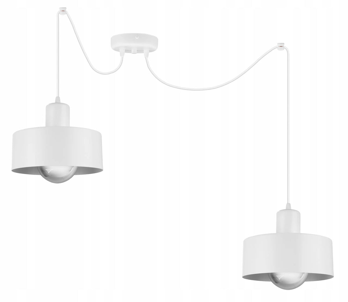 MODERNI KABAMOJI LUBŲ LAMPA „SPIDER“ – JUODA, BALTA, 2 ŠVIESOS ŠALTINIAI, „GLAMOUR“ / LOFT