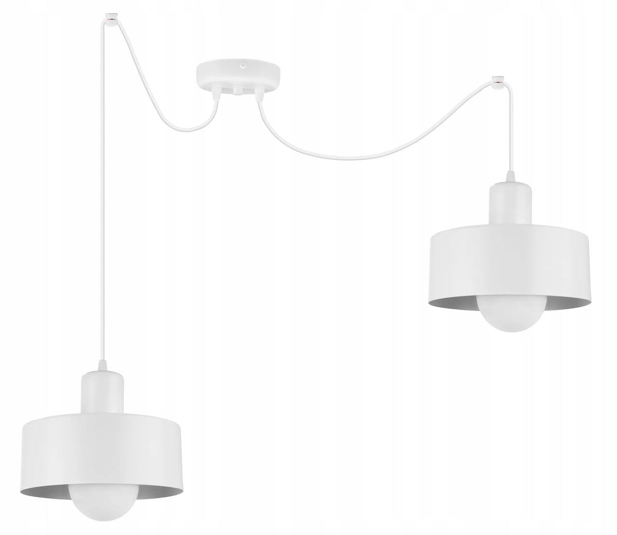 MODERNI KABAMOJI LUBŲ LAMPA „SPIDER“ – JUODA, BALTA, 2 ŠVIESOS ŠALTINIAI, „GLAMOUR“ / LOFT