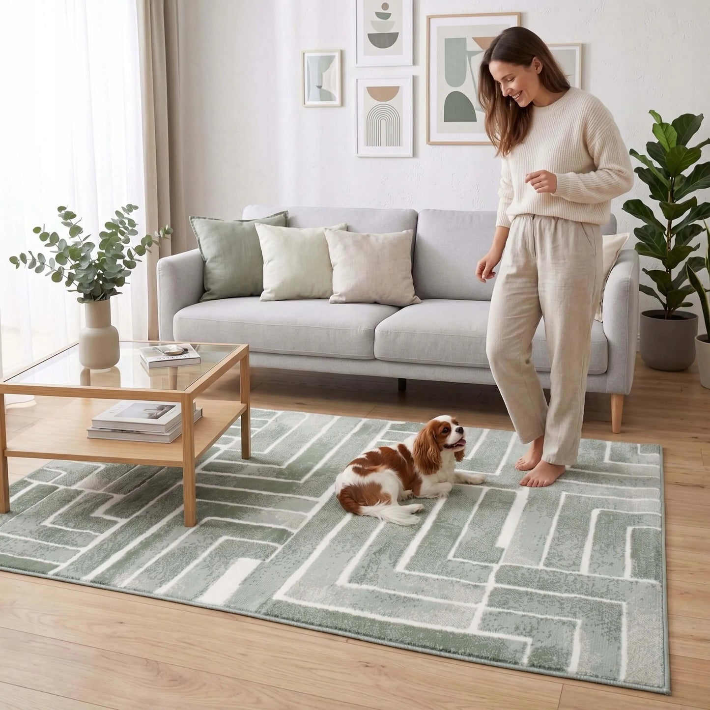 Modernus 100x150 kilimas svetainei, virtuvei ir miegamajam – stilingas ir minkštas Eureka Home