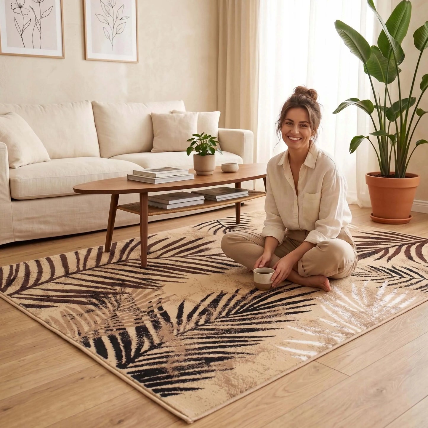 Modernus 100x150 kilimas svetainei, virtuvei ir miegamajam – stilingas ir minkštas Eureka Home