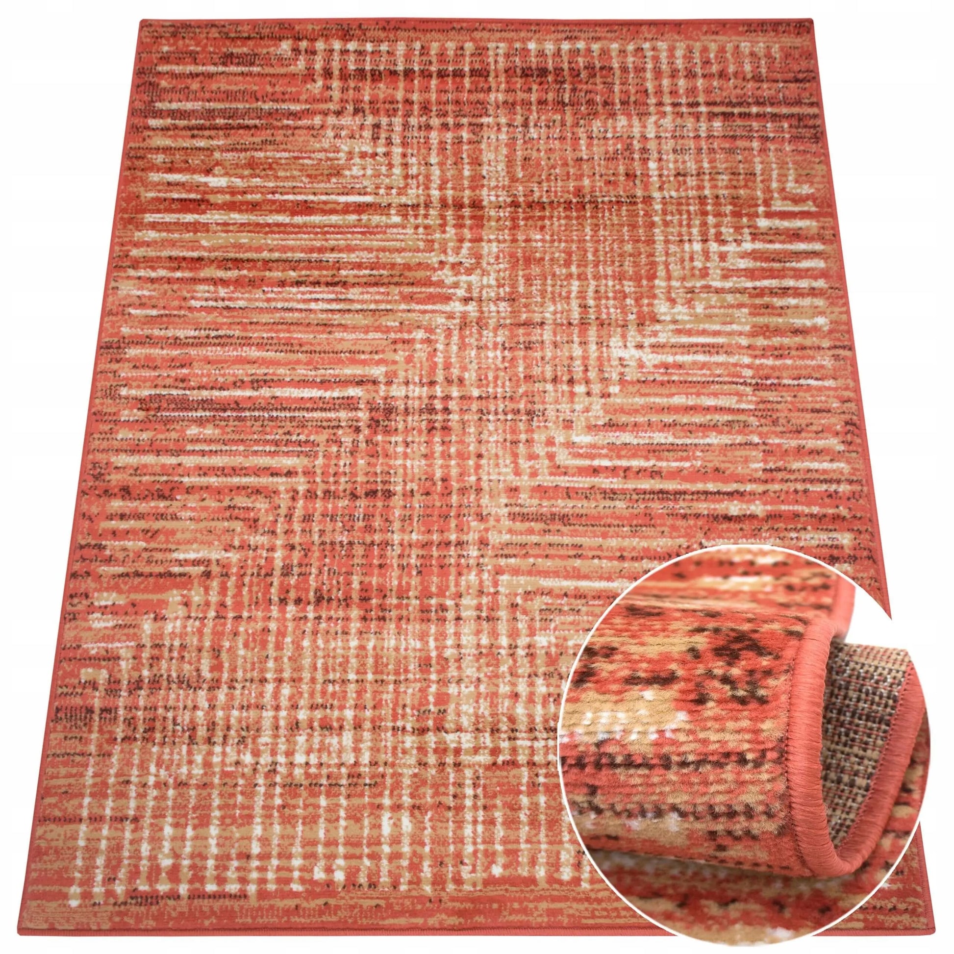 Modernus 100x150 raudonas kilimas Eureka Home – stilingas svetainės ir miegamojo akcentas
