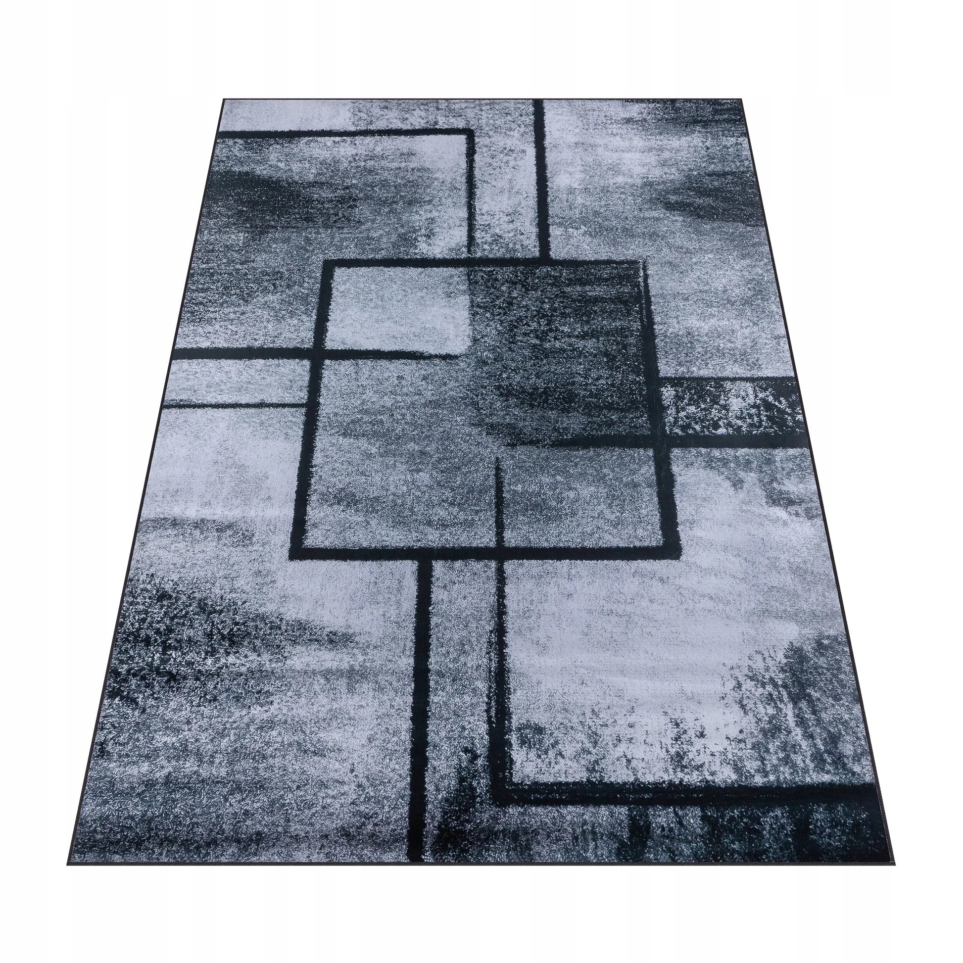 Modernus 200x300 cm Dywany Chemex kilimas – vintažinis, neslystantis, pilkas/juodas, lofto stiliaus