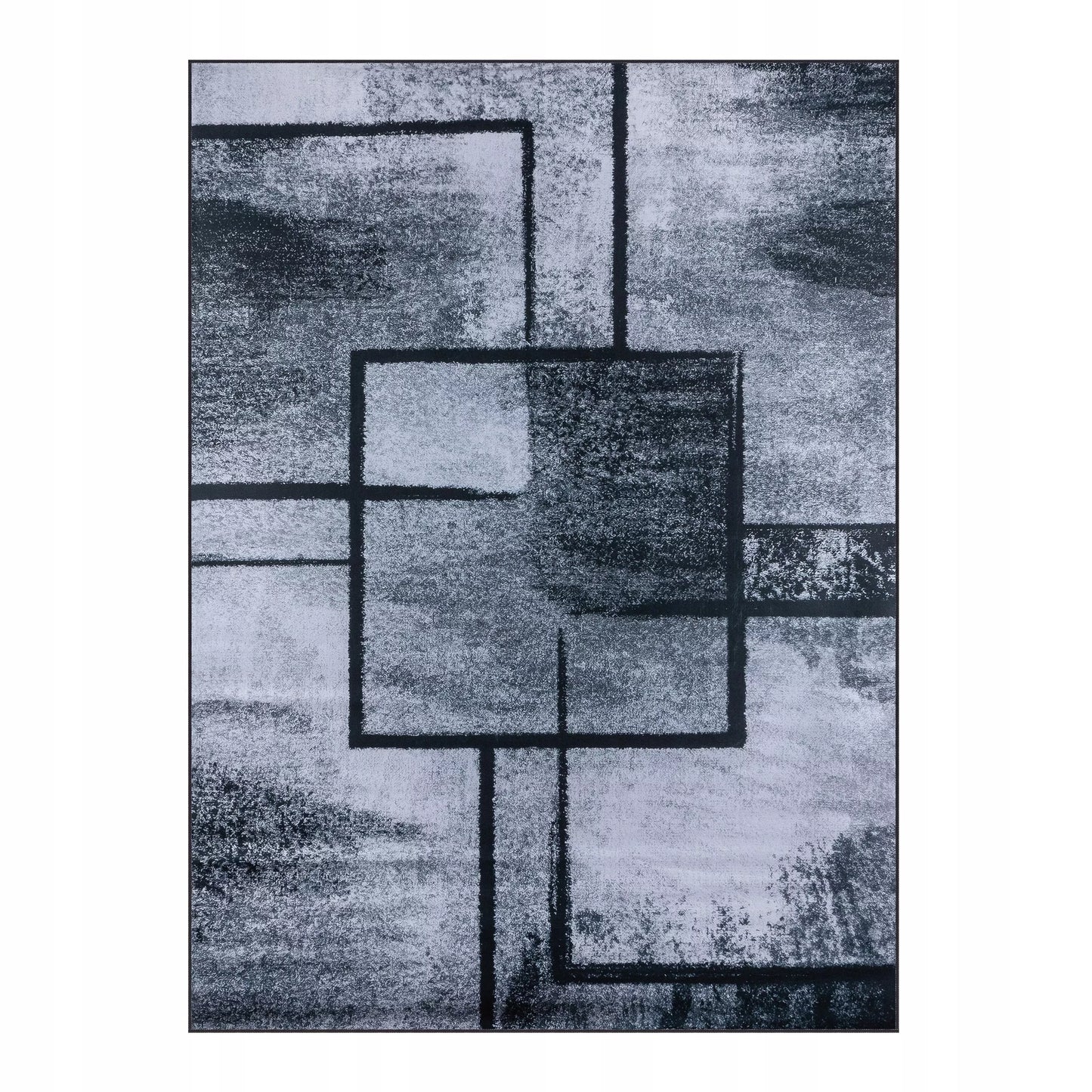 Modernus 200x300 cm Dywany Chemex kilimas – vintažinis, neslystantis, pilkas/juodas, lofto stiliaus