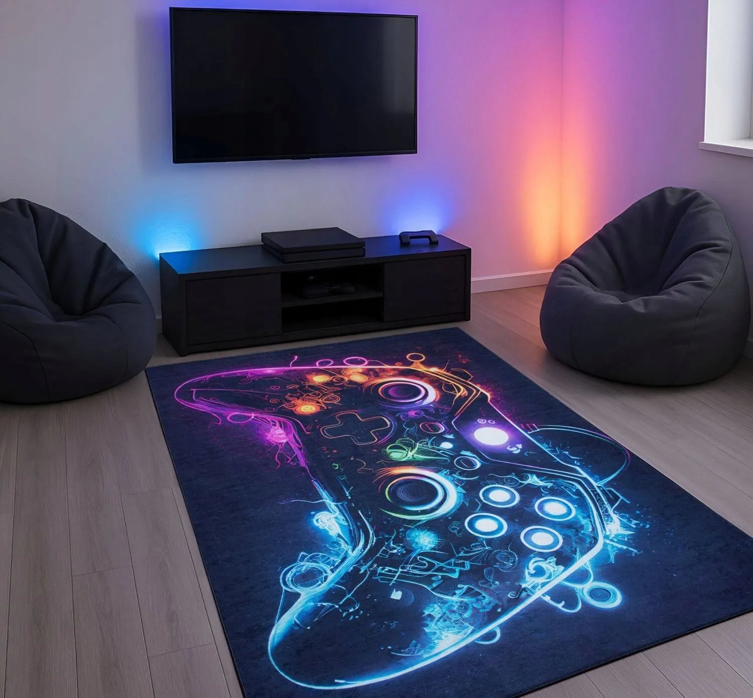 MODERNUS GAMINGINIS KILIMAS PO KĖDE, NESLYSTANTIS, 80X150