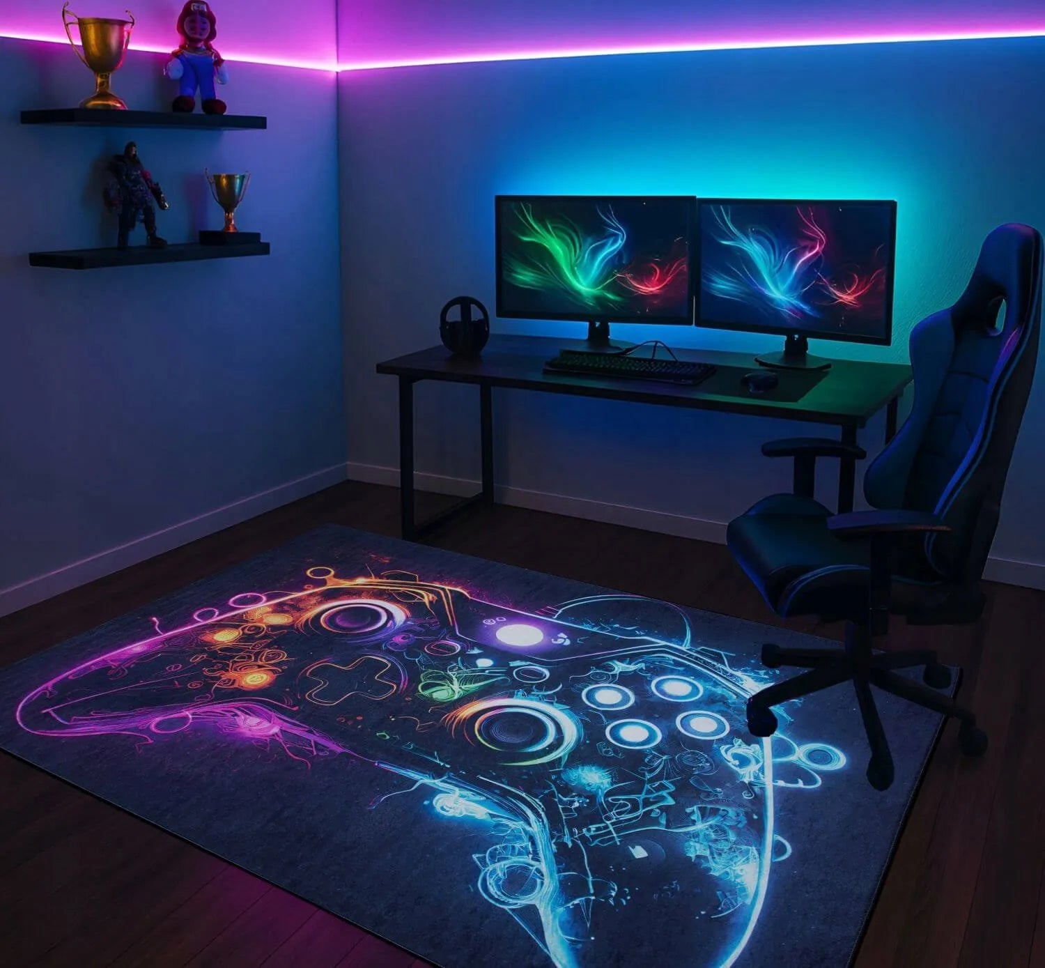MODERNUS GAMINGINIS KILIMAS PO KĖDE, NESLYSTANTIS, 80X150