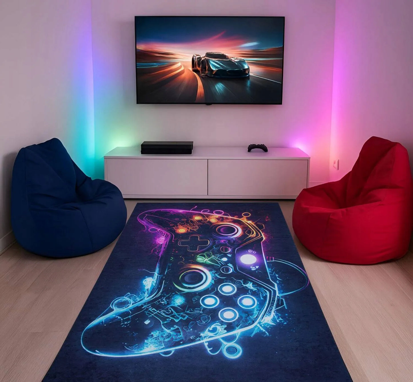 MODERNUS GAMINGINIS KILIMAS PO KĖDE, NESLYSTANTIS, 80X150