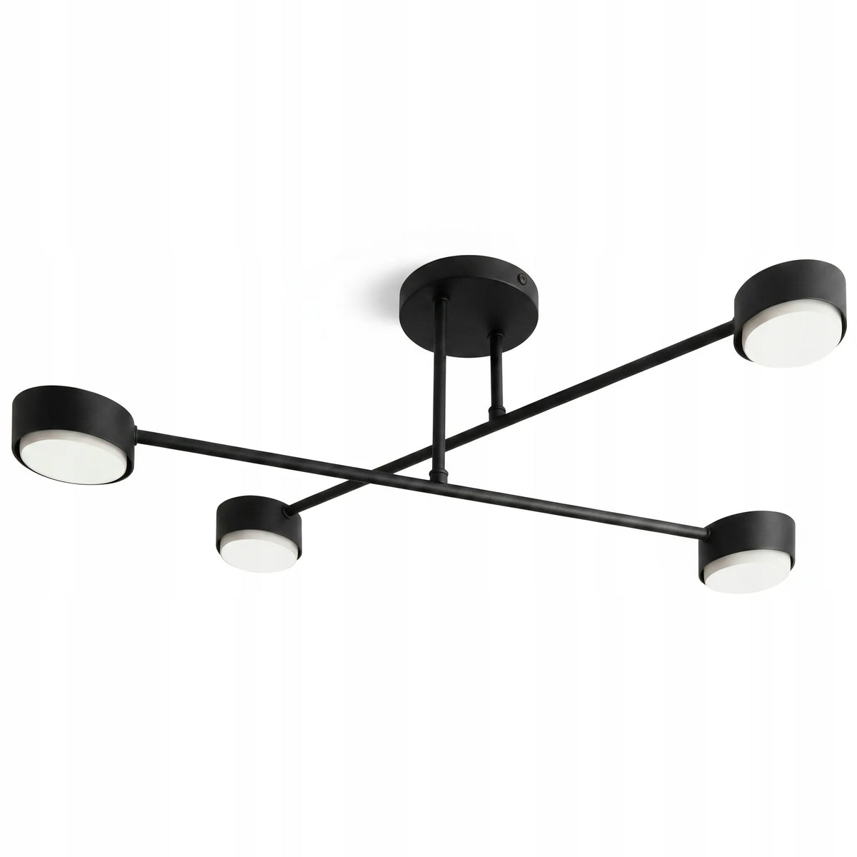 Modernus juodas matinis lubinis šviestuvas, plafonas, 4 × GX53 LED