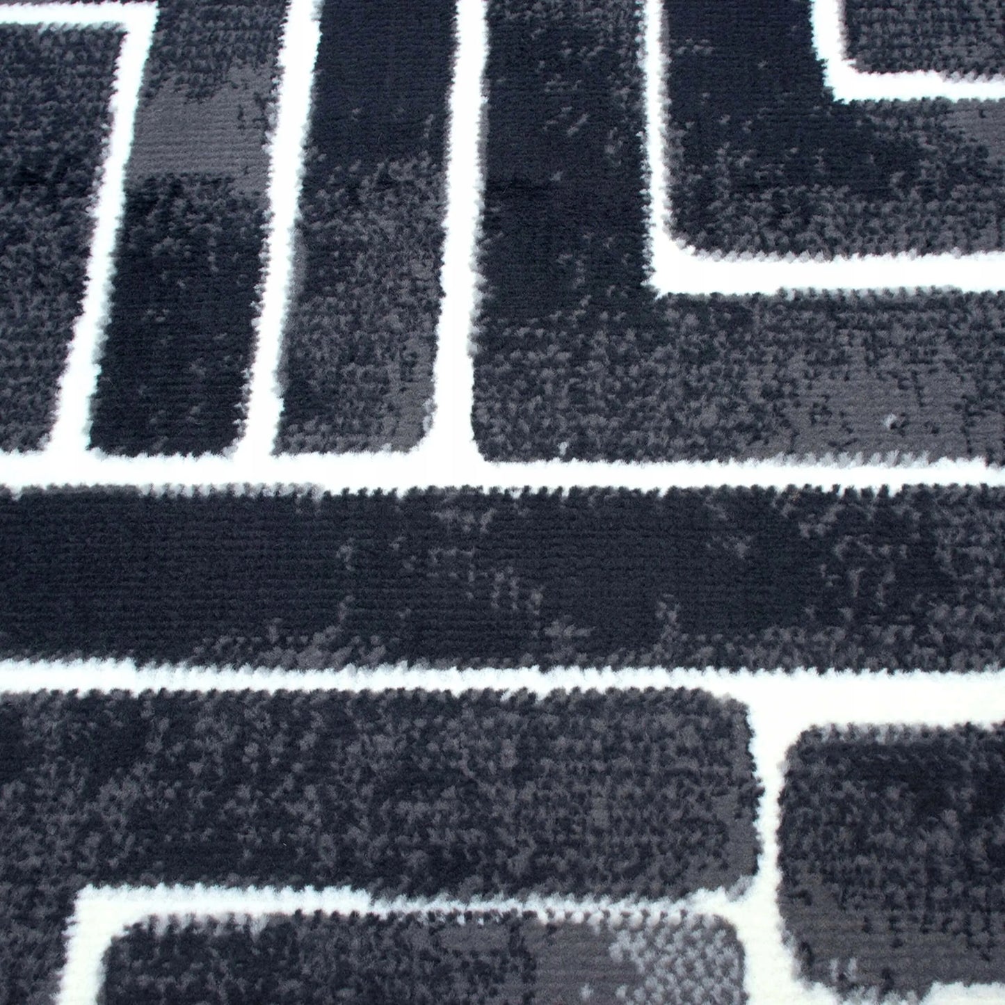 Modernus kilimas svetainei ir virtuvei 100x150 cm – pilkas, minkštas, loft stiliaus
