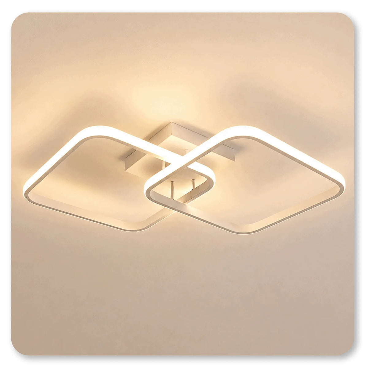 Modernus kvadratinis LED lubinis šviestuvas Veluma 60 W, 3000 K, 6000 lm