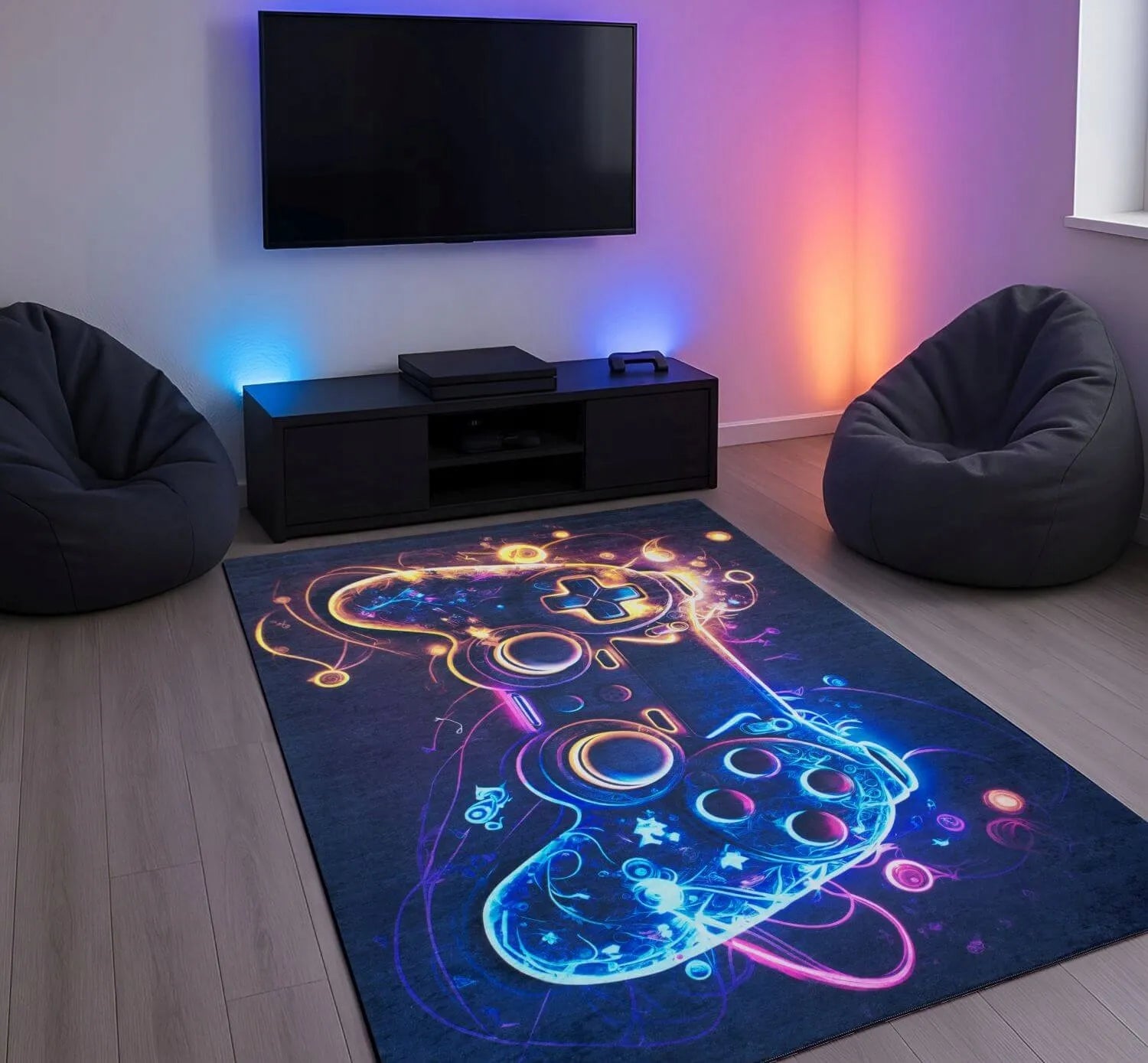 Modernus neslystantis žaidimų kilimas jaunimo kėdei 60x100