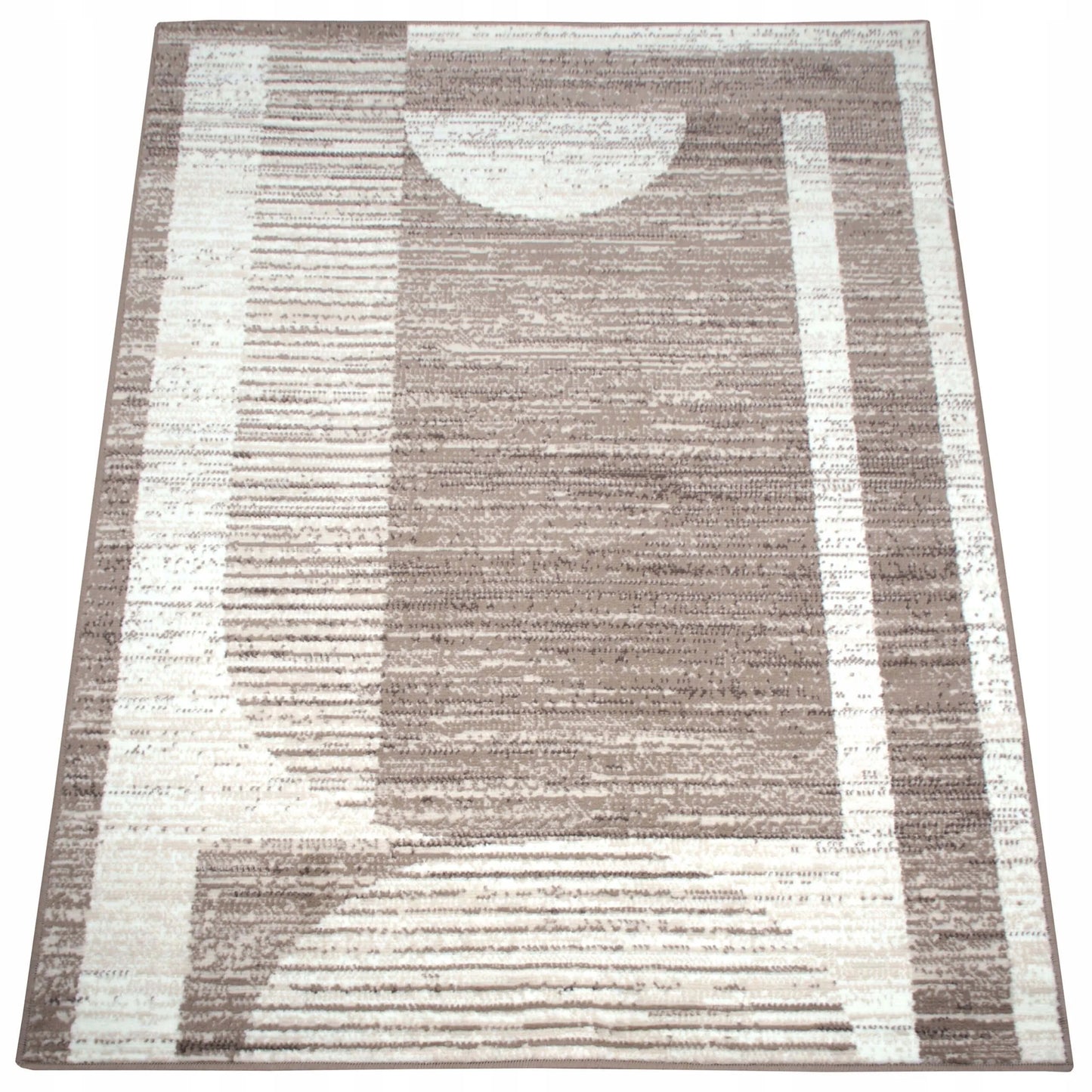 Modernus smėlio spalvos kilimas, 100x150 cm – stilingas akcentas svetainei, miegamajam ar virtuvei