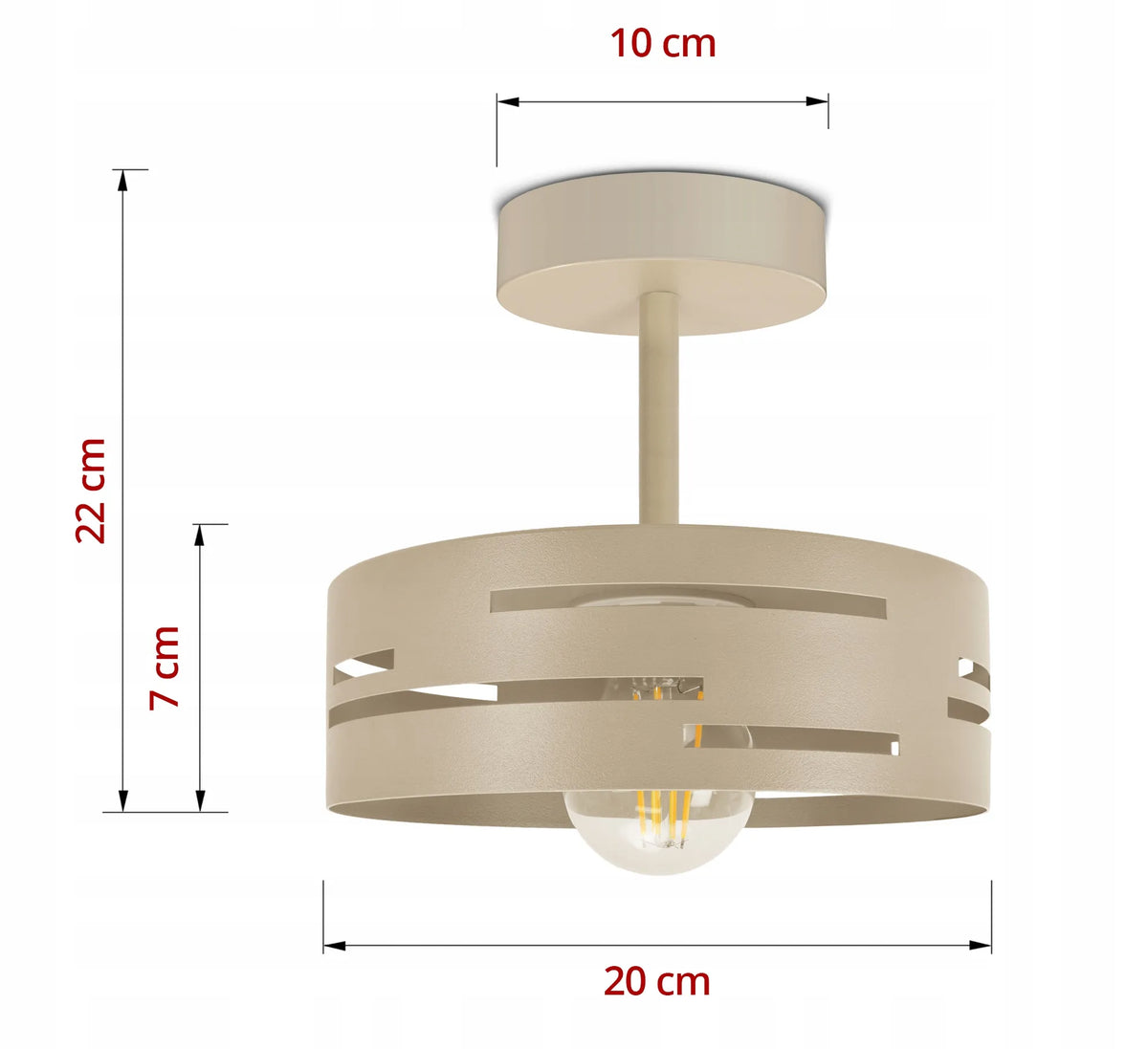 Modernus smėlio spalvos pakabinamas lubinis šviestuvas „Laser Kaszmir“ E27, auksinis, Luxolar
