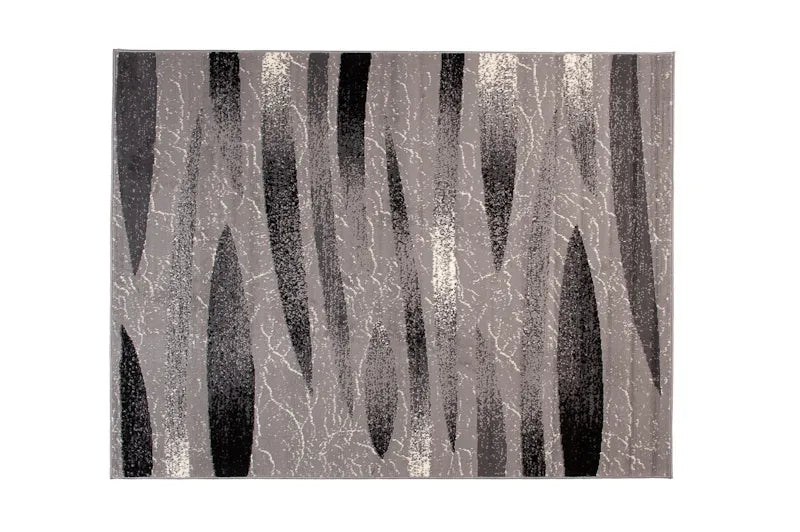 Modernus stačiakampis kilimas 120x170 cm, juodas