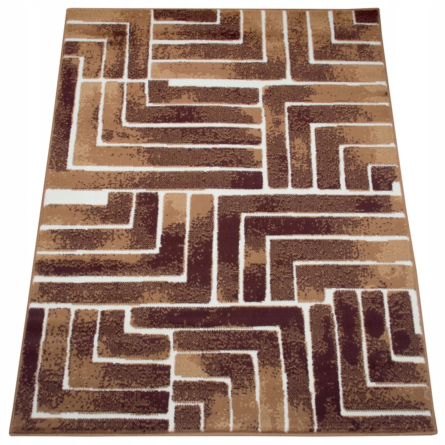 Modernus svetainės ir virtuvės kilimas 100x150 cm – stilingas „Loft“ dizainas, minkštas ir jaukus