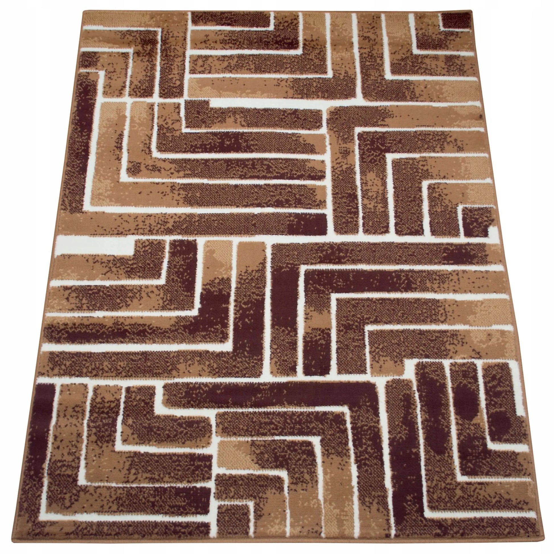 Modernus svetainės ir virtuvės kilimas 100x150 cm – stilingas „Loft“ dizainas, minkštas ir jaukus
