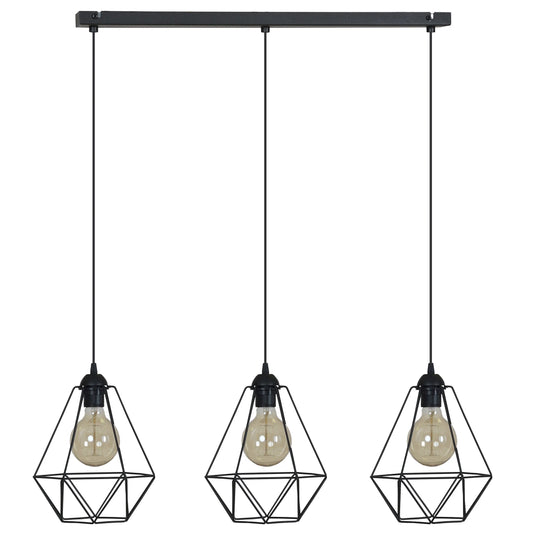 Modernus trijų šviesos šaltinių pakabinamas loft stiliaus lubinis šviestuvas virš stalo „Light Home“ FUSION 1545/3