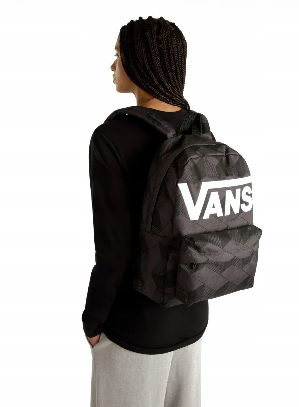 Mokyklinė kasdienė kuprinė VANS Old Skool Drop V 22 l - black / asphalt