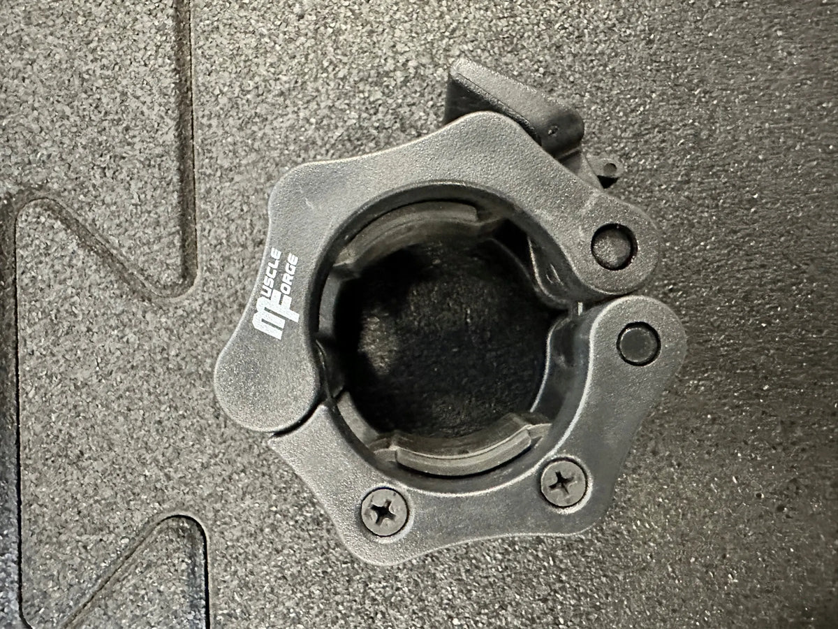 MuscleForge 50 mm olimpiniai fiksatoriai štangai, 2 vnt.