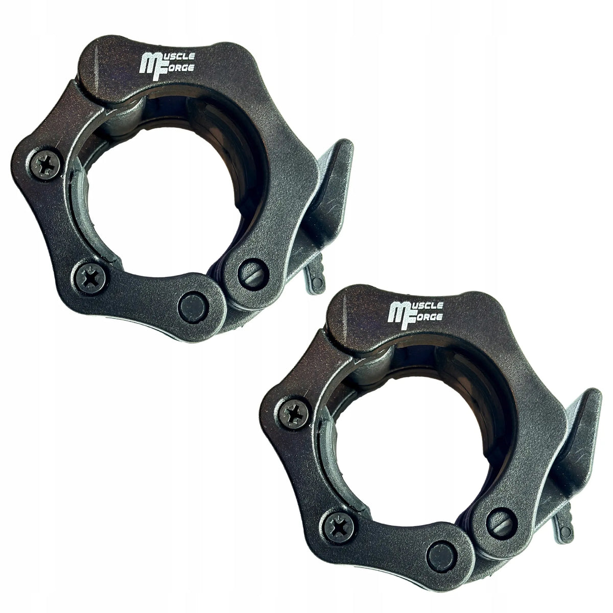 MuscleForge 50 mm olimpiniai fiksatoriai štangai, 2 vnt.