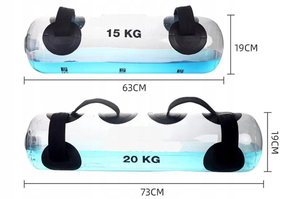 MuscleForge AQUA BAG 15 kg vandens svorio maišas – treniruočių krepšys funkcionaliam sportui