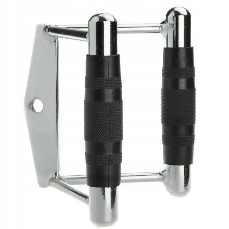 MuscleForge Double D-handle nugaros traukos rankena, dviguba siaura, gumuota