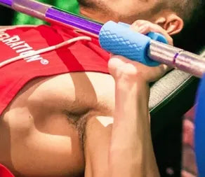 MuscleForge FAT GRIPS antgaliai štangoms ir hanteliams, 2 vnt., mėlyni