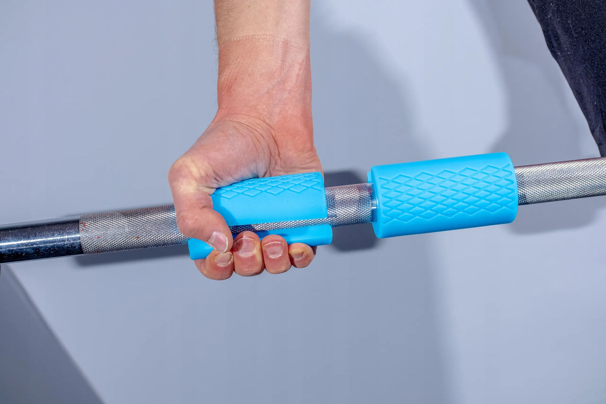 MuscleForge FAT GRIPS antgaliai štangoms ir hanteliams, 2 vnt., mėlyni