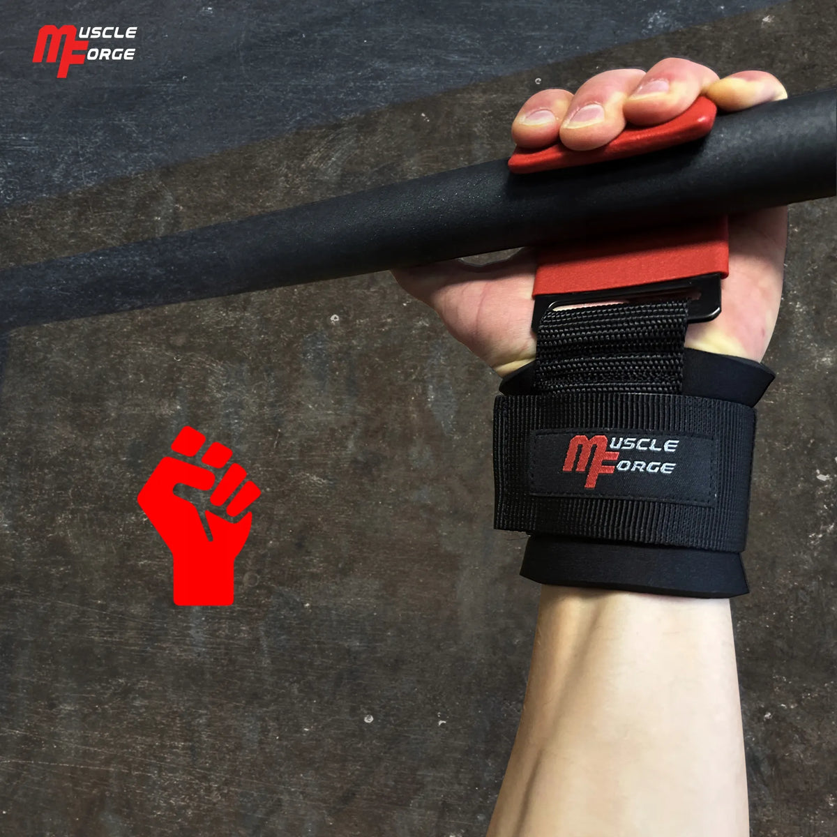 MuscleForge treniruočių kabliai riešams svorių kilnojimui ir traukos pratimams plieniniai