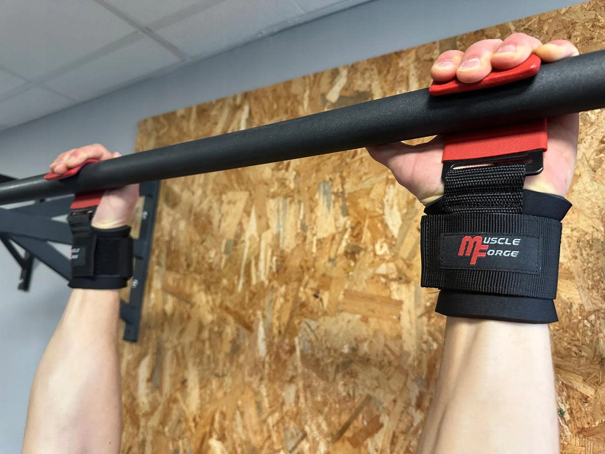 MuscleForge treniruočių kabliai riešams svorių kilnojimui ir traukos pratimams plieniniai