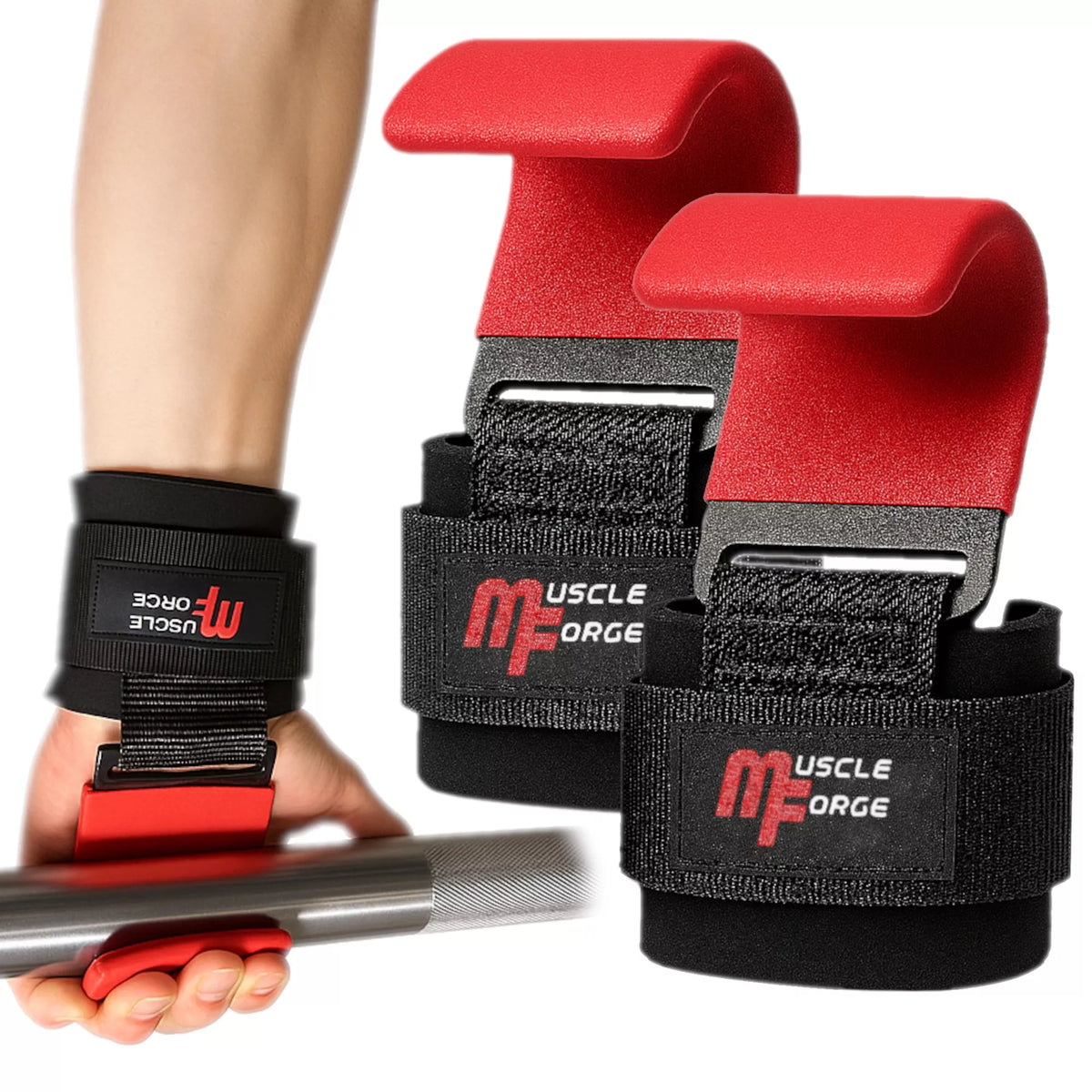 MuscleForge treniruočių kabliai riešams svorių kilnojimui ir traukos pratimams plieniniai