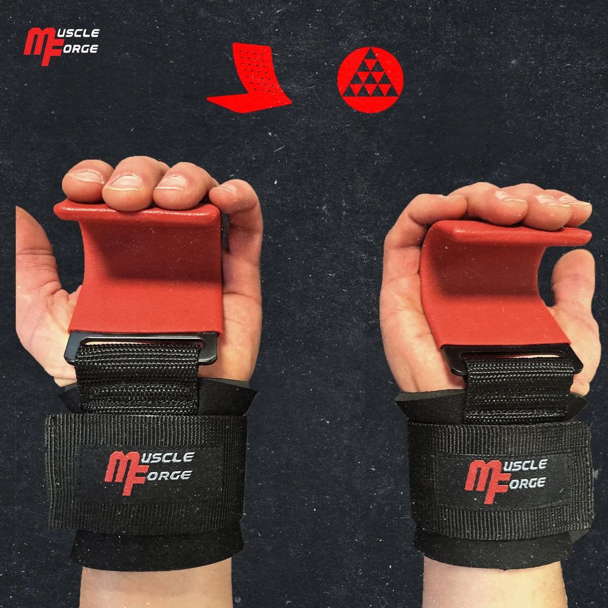 MuscleForge treniruočių kabliai riešams svorių kilnojimui ir traukos pratimams plieniniai