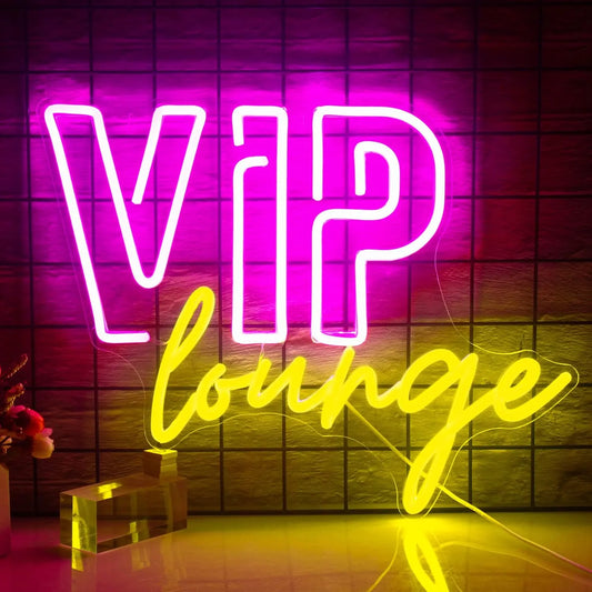 Neoninė iškaba VIP Lounge sieninė dekoracija