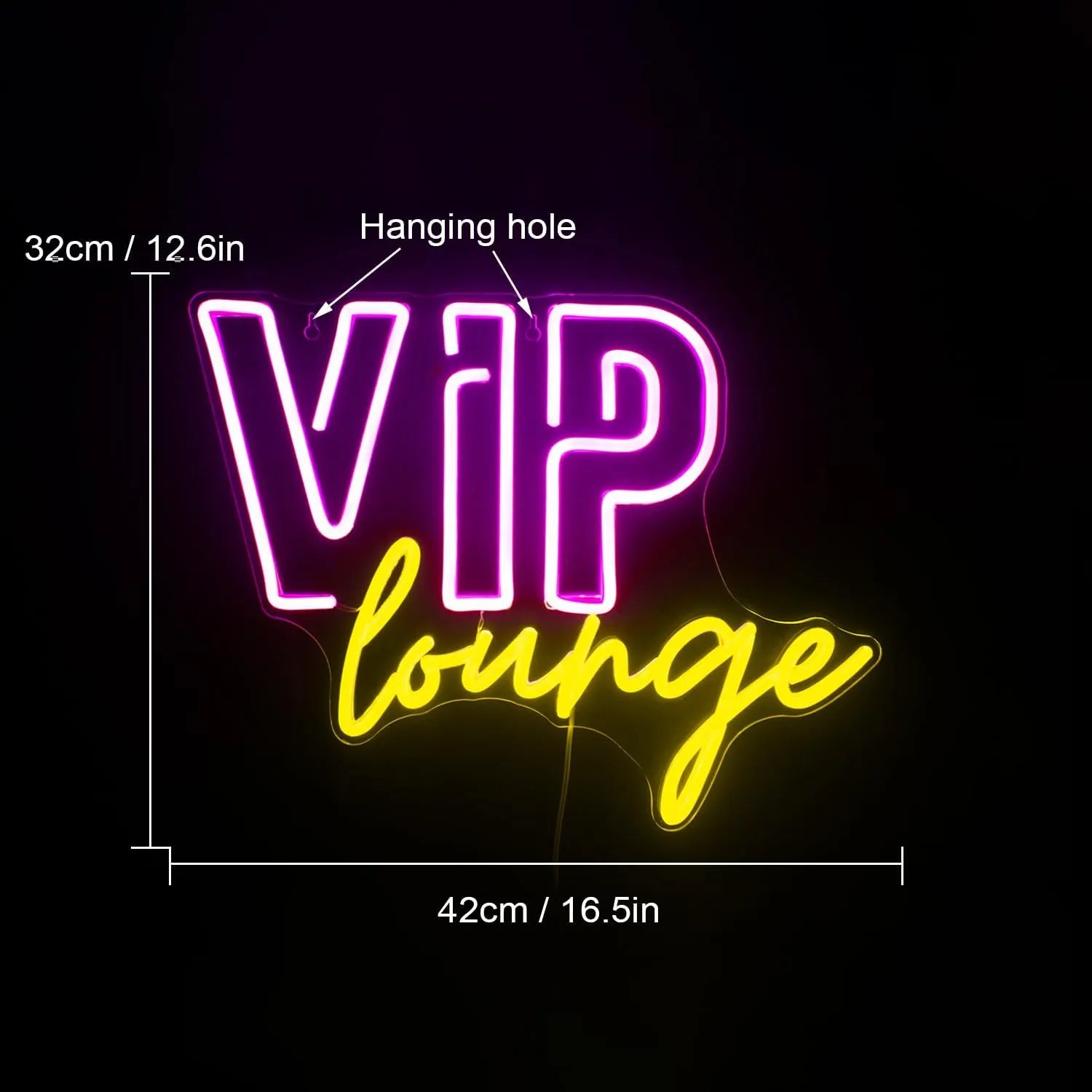 Neoninė iškaba VIP Lounge sieninė dekoracija
