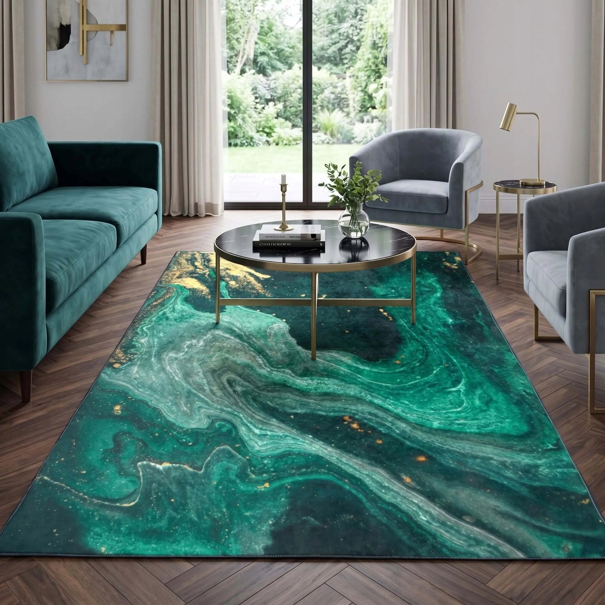 NESLIDUS KILIMAS SVETAINEI, KAMBARIUI – MADINGAS, MODERNAUS LOFT STILIAUS 80X150