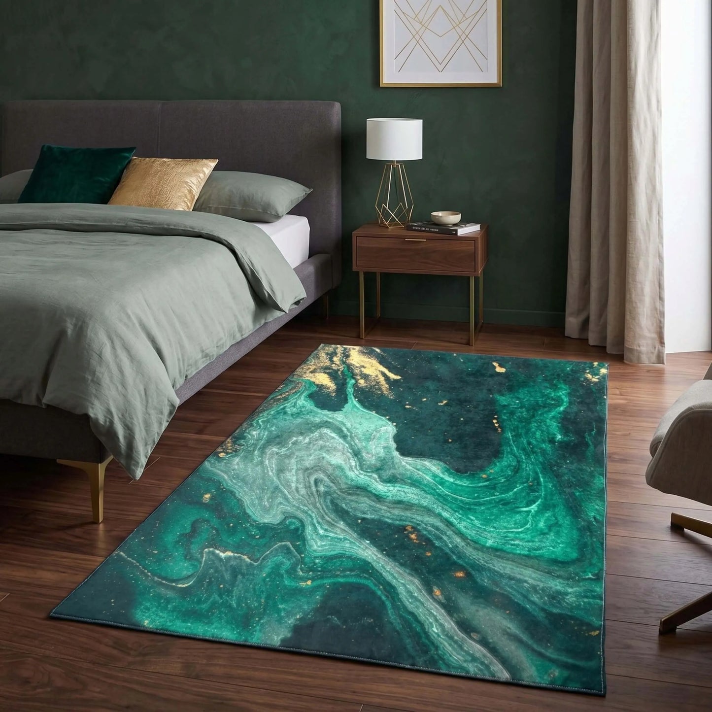 NESLIDUS KILIMAS SVETAINEI, KAMBARIUI – MADINGAS, MODERNAUS LOFT STILIAUS 80X150