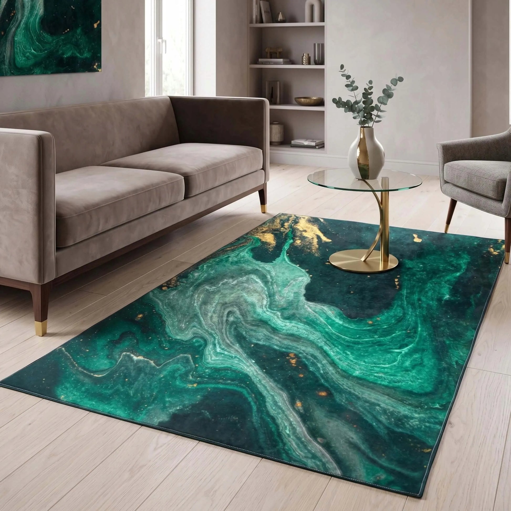 NESLIDUS KILIMAS SVETAINEI, KAMBARIUI – MADINGAS, MODERNAUS LOFT STILIAUS 80X150