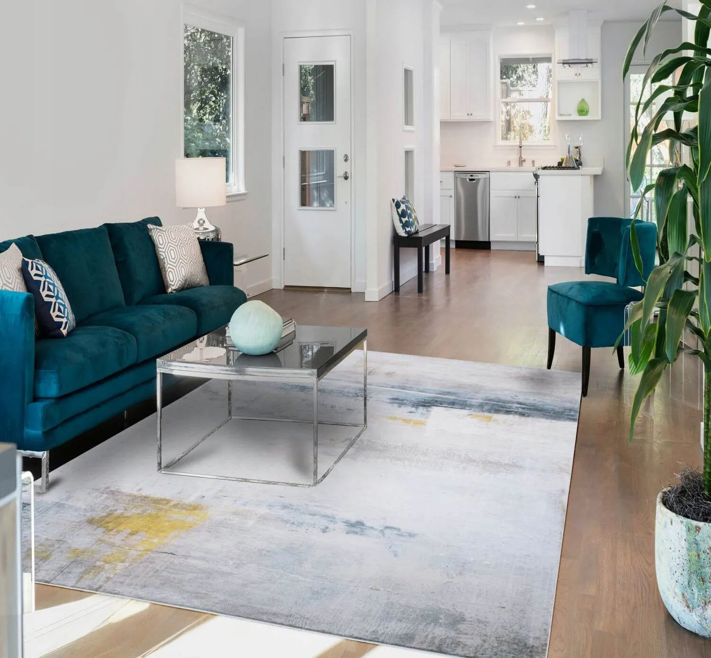 NESLIDUS KILIMAS SVETAINĖS KAMBARIUI MODERNUS LOFT STILIUS 60X100 CM