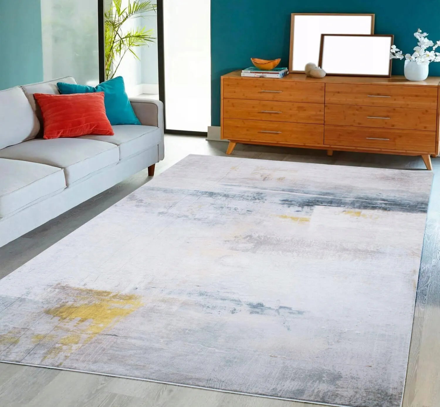NESLIDUS KILIMAS SVETAINĖS KAMBARIUI MODERNUS LOFT STILIUS 60X100 CM