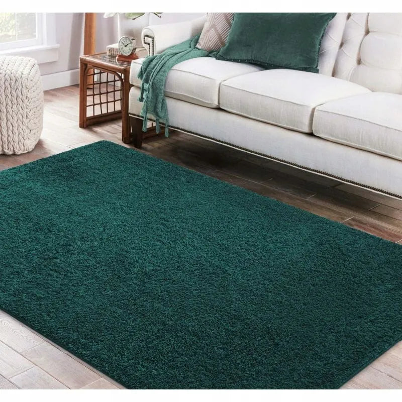 NESLYSTANTIS KILIMAS CAMEL SHAGGY VIENASPALVIS BUTELIO ŽALUMO - 80 x 150