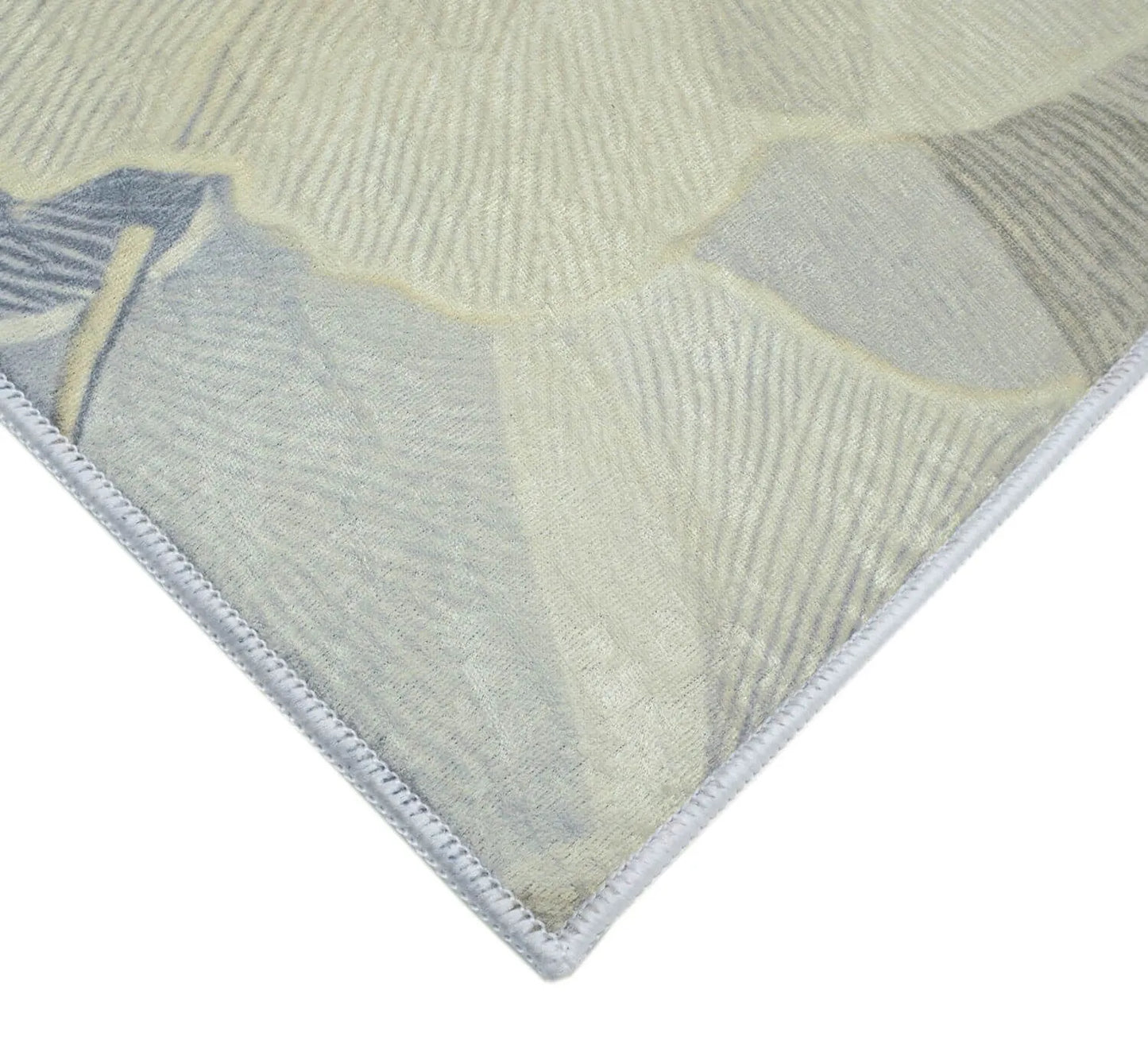 Neslystantis kilimas svetainei Eureka Home modernus augalinis 80x150 cm smėlio spalvos