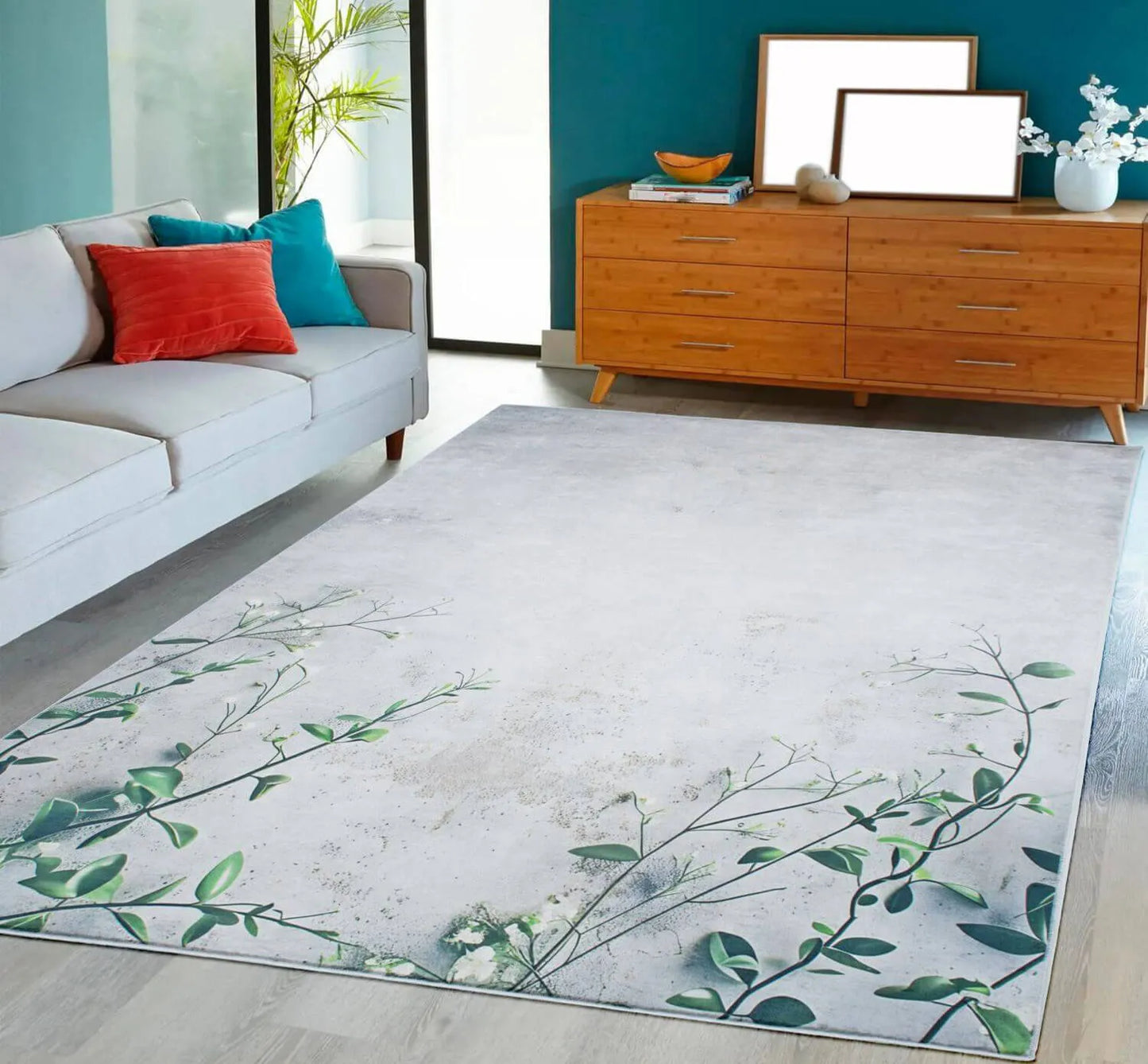 Neslystantis kilimas svetainei ir kambariui madingas modernus Loft 60x100 cm