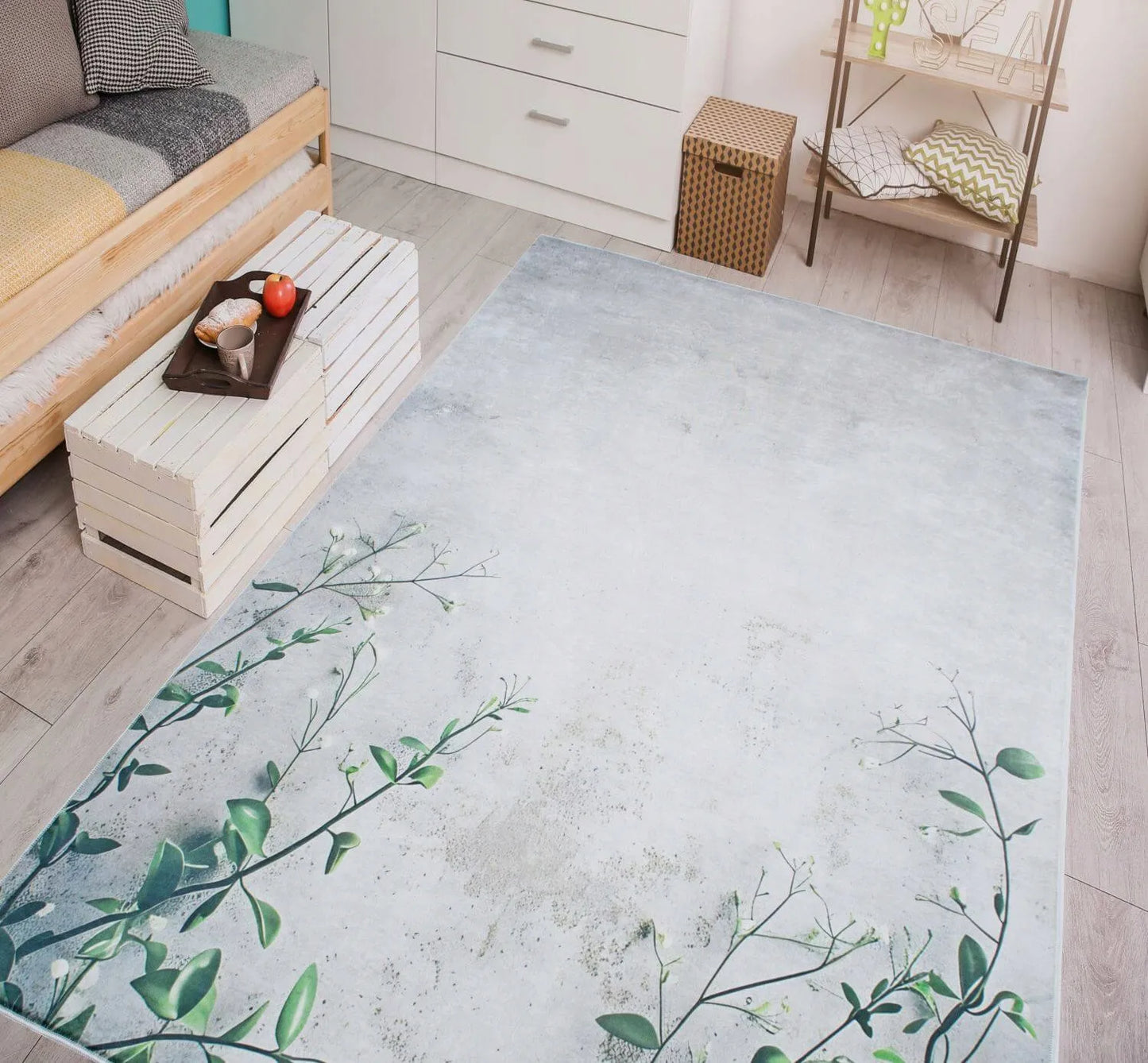Neslystantis kilimas svetainei ir kambariui madingas modernus Loft 60x100 cm