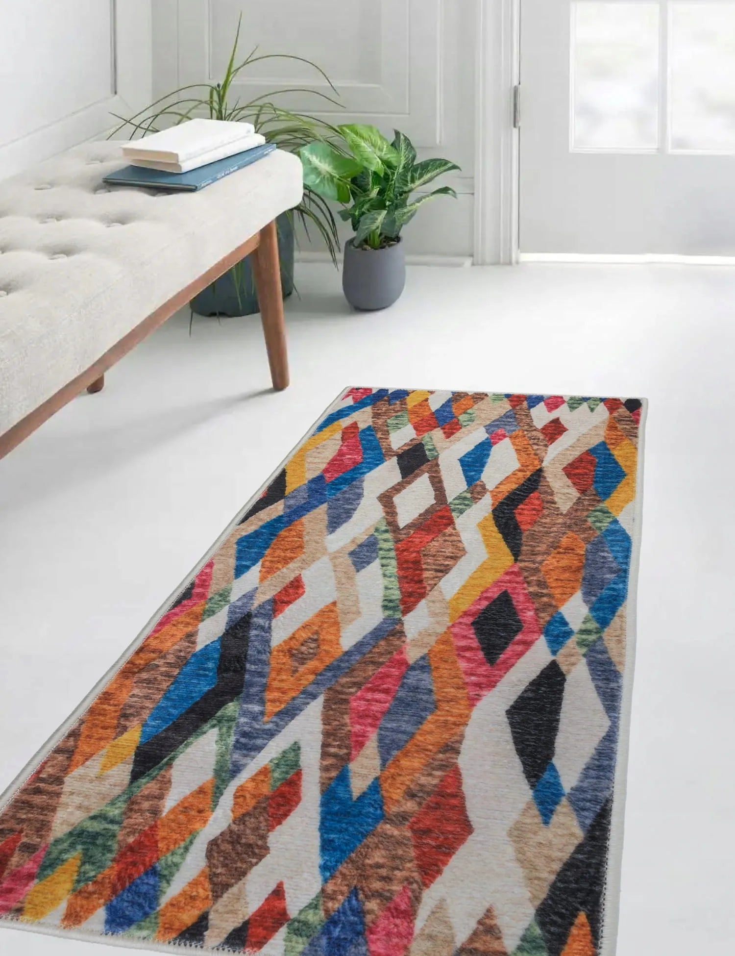 Neslystantis kilimėlis-takas e-floor, minkštas, plaunamas, daugiaspalvis, 65x130 cm