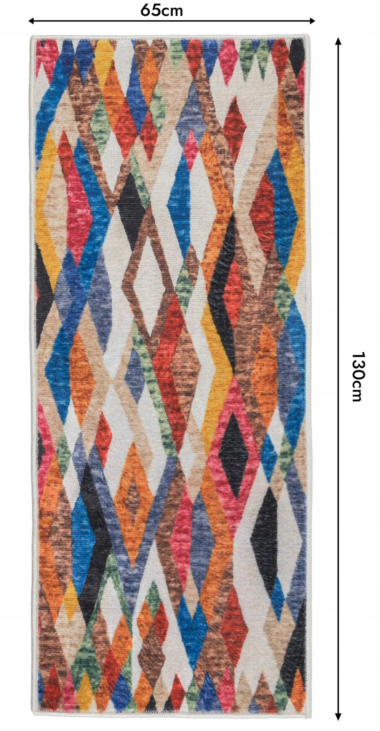 Neslystantis kilimėlis-takas e-floor, minkštas, plaunamas, daugiaspalvis, 65x130 cm
